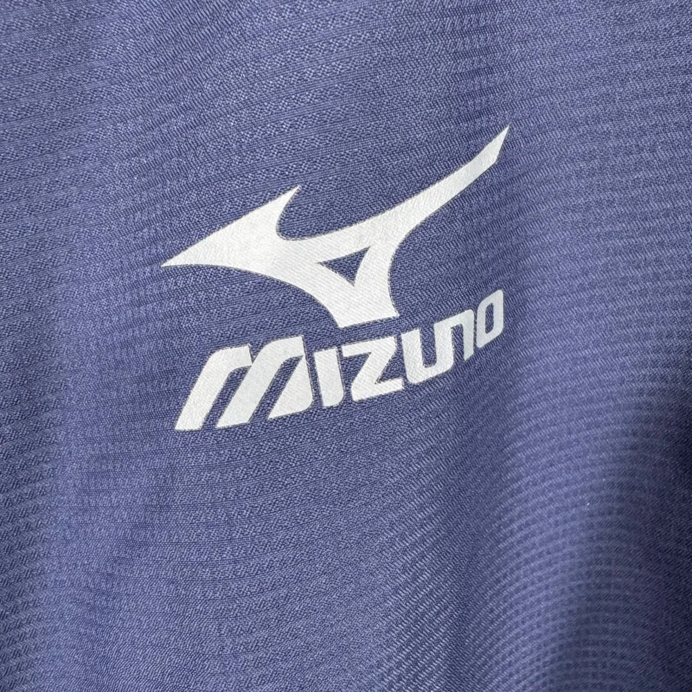 Mizuno Performance Mens Navy Blue Quarter Zip Short Sleeve Windshirt Pullover S
